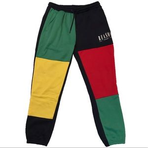 Men’s “Reason” sweat pants. Sizes S, M, and L.